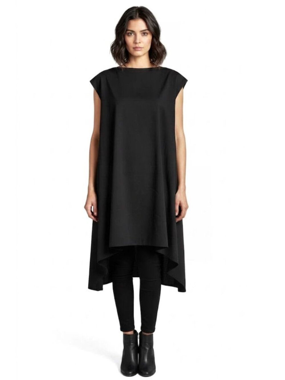 MM6 Maison Martin Margiela Flowy Tunic, Black, Women's Size 42, (Large)